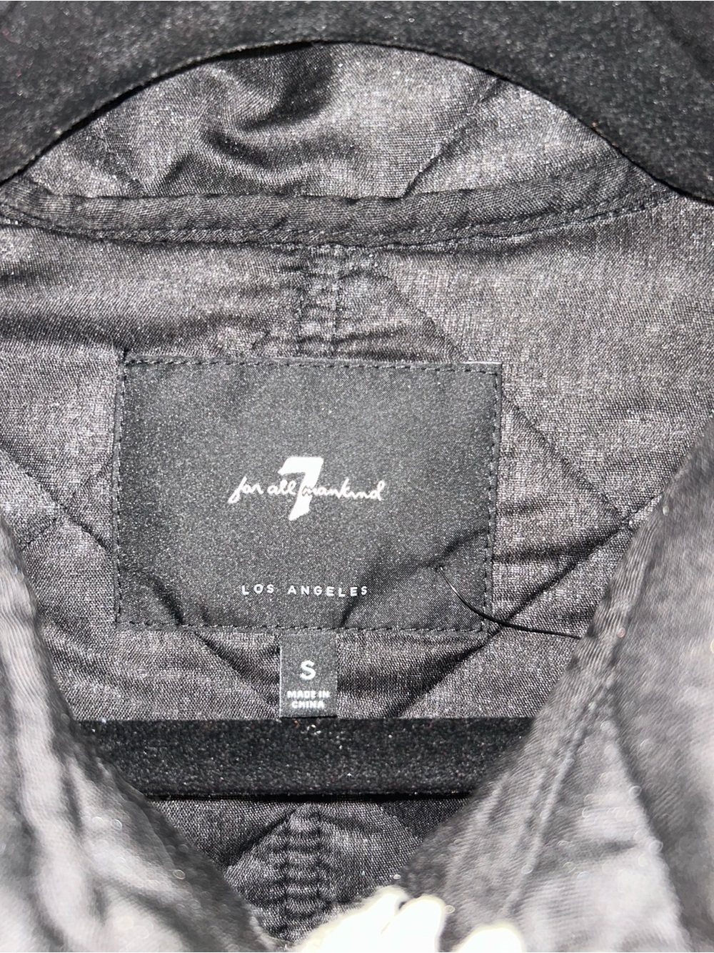 7 for all mankind floral quilted belted jacket - Picture 4 of 5